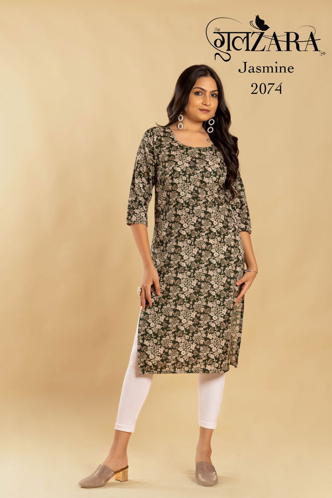 Gulzara Jasmine Cotton Printed Kurtis Catalog